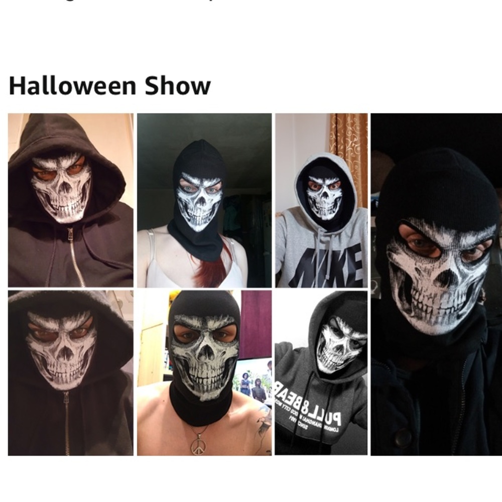 Skeleton Skull Ghost full face mask for Halloween - Picture 9 of 11